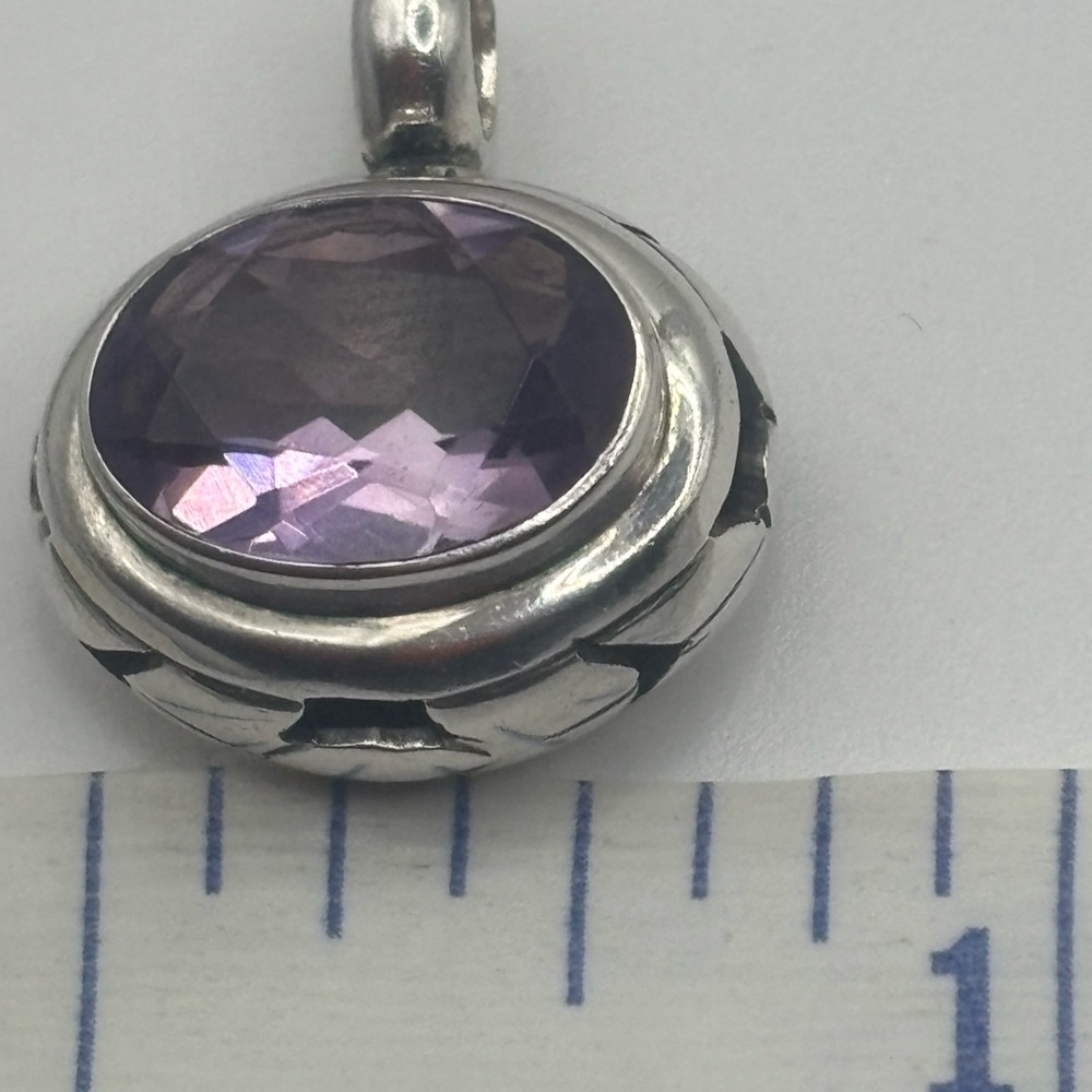 Lori Bonn Sterling Silver Amethyst Pendant - Picture 3 of 7